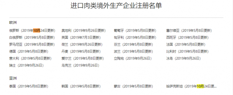 GAC | Updat<em></em>ed List of Overseas Manufacturers of im<em></em>ported Meat & Seafood (October, 2019) food china global foodmate